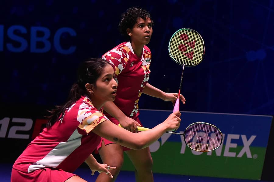 ಭಾರತದ ಗಾಯತ್ರಿ ಗೋಪಿಚಂದ್‌ ಮತ್ತು ಟ್ರಿಸಾ ಜೋಳಿ –ಪಿಟಿಐ ಚಿತ್ರ