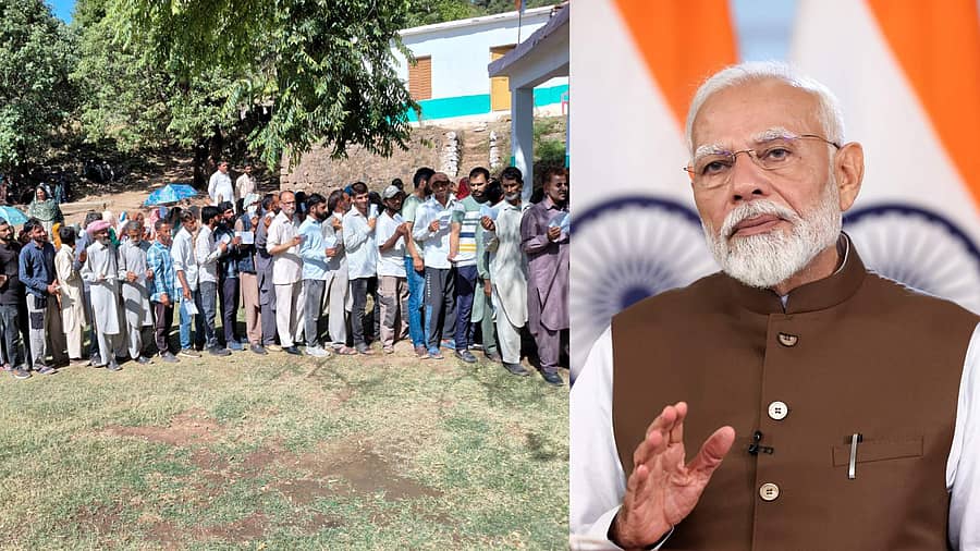 <div class="paragraphs"><p>ಕಾಶ್ಮೀರದಲ್ಲಿ ದಾಖಲೆಯ ಮತದಾನ: ಪ್ರಧಾನಿ ಮೋದಿ ವಿಶೇಷ ಅಭಿನಂದನೆ</p></div>