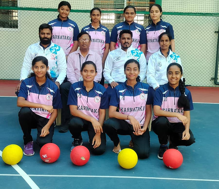 ಐಡಿಬಿಎಫ್‌ ಡಾಡ್ಜ್‌ಬಾಲ್‌ ಫೆಡರೇಷನ್‌ ಕಪ್ ಟೂರ್ನಿಯಲ್ಲಿ ಪಾಲ್ಗೊಳ್ಳಲಿರುವ ಕರ್ನಾಟಕ ರಾಜ್ಯ ಮಹಿಳೆಯರ ಡಾಡ್ಜ್‌ಬಾಲ್‌ ತಂಡ
