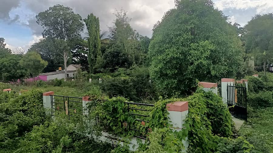 ಕೆಜಿಎಫ್ ಚಾಂಪಿಯನ್ ರೀಫ್ಸ್ನಲ್ಲಿರುವ ಡಾ.ಅಂಬೇಡ್ಕರ್ ಉದ್ಯಾನದಲ್ಲಿ ಸಸ್ಯಗಳೇ ಇಲ್ಲದೆ ಖಾಲಿ ಇರುವುದು