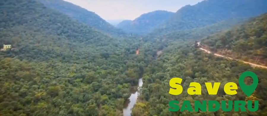 ಸಂಡೂರು ಉಳಿಸಿ ಎಂದು ಸಾಮಾಜಿಕ ಮಾಧ್ಯಮದಲ್ಲಿ ಹಂಚಿಕೊಂಡಿದ್ದ ವಿಡಿಯೊವೊಂದರ ಚಿತ್ರ