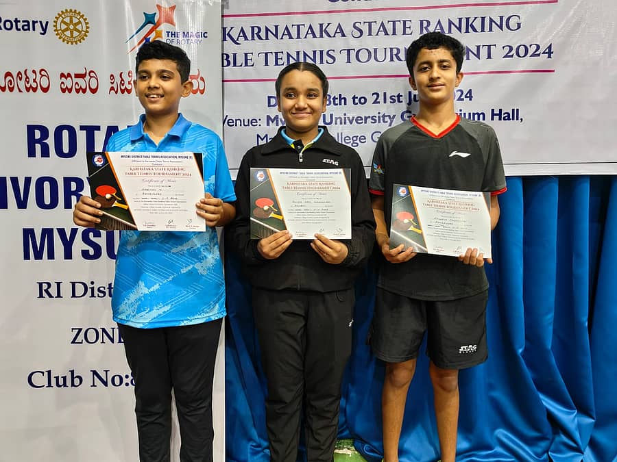 ಪ್ರಶಸ್ತಿಯೊಂದಿಗೆ ಆರ್ಣವ್‌, ತನಿಷ್ಕಾ ಹಾಗೂ ಅಥರ್ವ