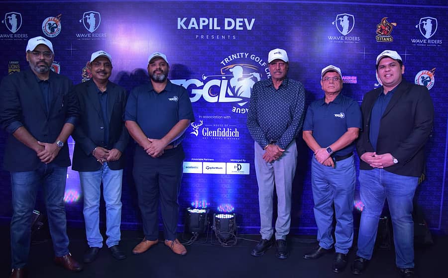 ಟ್ರಿನಿಟಿ ಗಾಲ್ಫ್ ಚಾಂಪಿಯನ್ಸ್ ಲೀಗ್‌ ಘೋಷಣೆ ಕಾರ್ಯಕ್ರಮದಲ್ಲಿ ಕಪಿಲ್‌ದೇವ್‌ ಮತ್ತು ಇತರರು