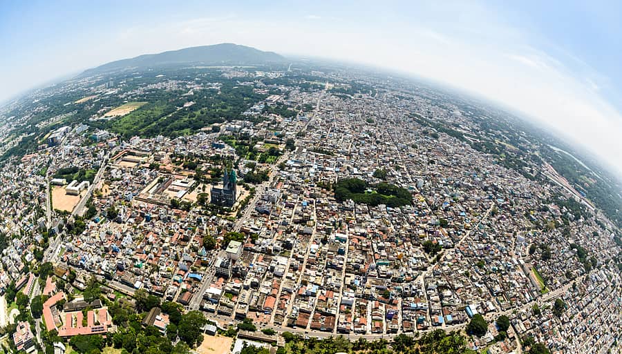 ಮೈಸೂರು ನಗರದ ಪಕ್ಷಿನೋಟ (ಸಂಗ್ರಹ ಚಿತ್ರ)