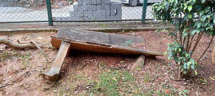 ಮುರಿದ ಬಿದ್ದಿರುವ ಆಸನ