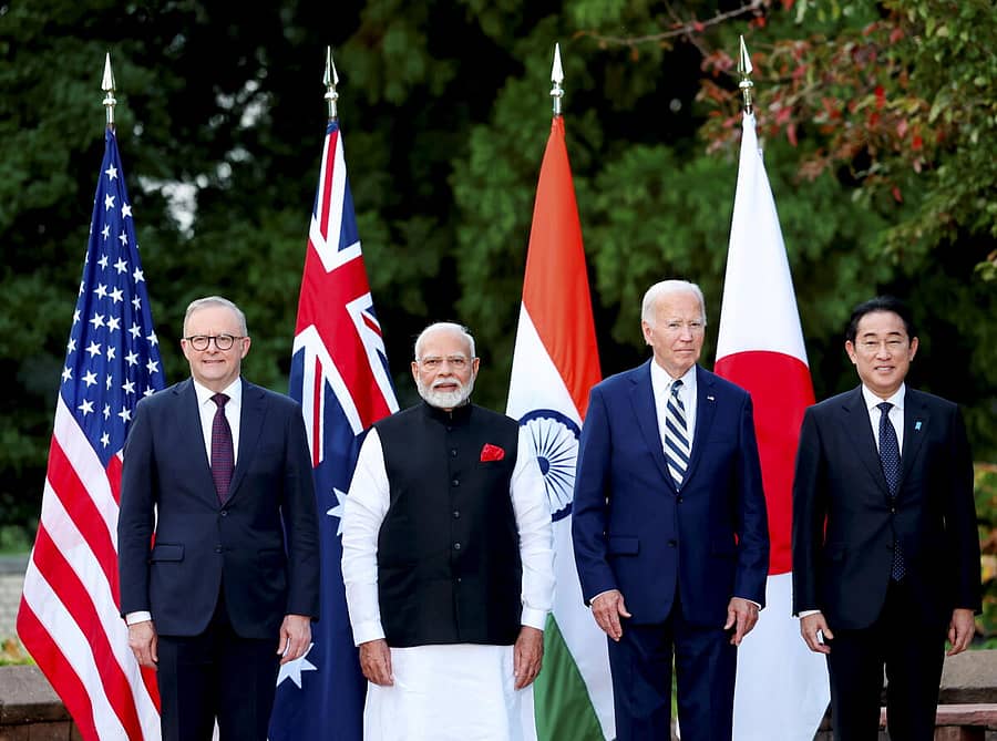 <div class="paragraphs"><p>ಆಂಥೋನಿ ಅಲ್ಬನೀಸ್, ನರೇಂದ್ರ ಮೋದಿ, ಜೋ ಬೈಡನ್, ಫುಮಿಯೊ ಕಿಶಿಡಾ</p></div>