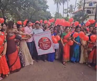 ಸಾರಿ ರನ್‌ ಮತ್ತು ವಾಕ್‌ಗೆ ಒಲಿಂಪಿಯನ್ ಎಂ.ಆರ್‌.ಪೂವಮ್ಮ ಚಾಲನೆ ನೀಡಿದರು