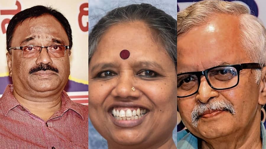 <div class="paragraphs"><p>ನಟರಾಜ್ ಹುಳಿಯಾರ್, ದು.ಸರಸ್ವತಿ ಮತ್ತು ಪ್ರೊ.ಎಚ್.ಎಸ್. ರಾಘವೇಂದ್ರರಾವ್</p></div>