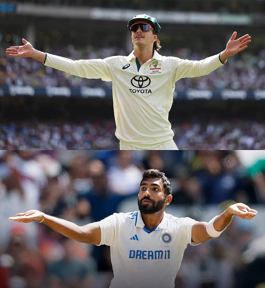 <div class="paragraphs"><p>ಸ್ಯಾಮ್ ಕೊನ್ಸ್ಟಸ್, ಜಸ್ಪ್ರೀತ್ ಬೂಮ್ರಾ</p></div>