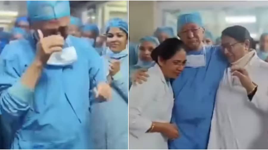 <div class="paragraphs"><p>ದೆಹಲಿ ಏಮ್ಸ್ನ ನೇತ್ರತಜ್ಞ ಡಾ. ಜೀವನ್ ಸಿಂಗ್ ತೀತಿಯಾಲ್ ಅವರ ಬೀಳ್ಕೊಡುಗೆ ದೃಶ್ಯ</p></div>