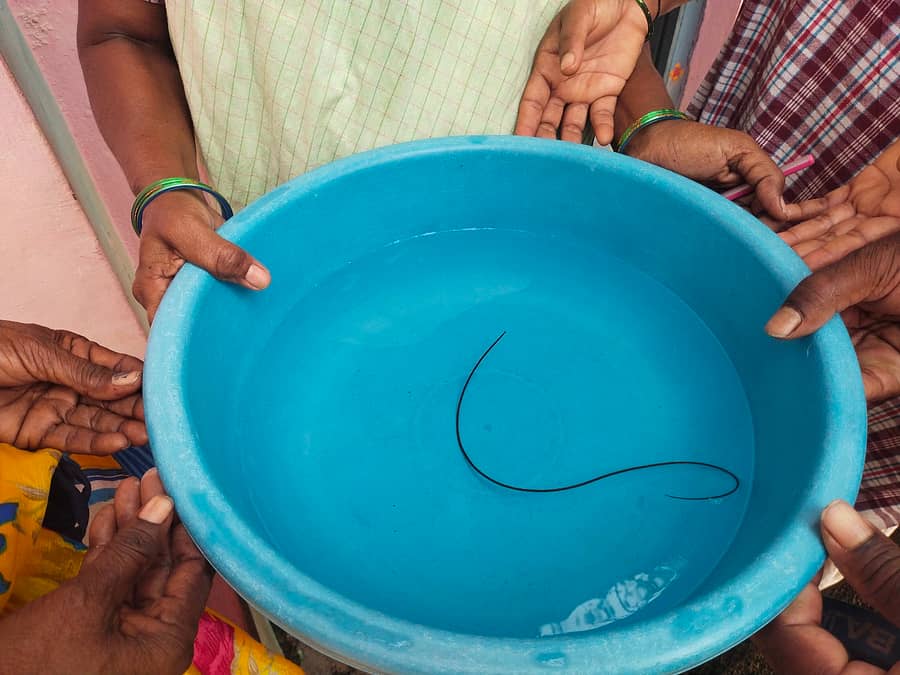 ಸಾಸ್ವೆಹಳ್ಳಿಯಲ್ಲಿ ನಳದ ನೀರಿನಲ್ಲಿ ಪತ್ತೆಯಾದ ಹುಳ