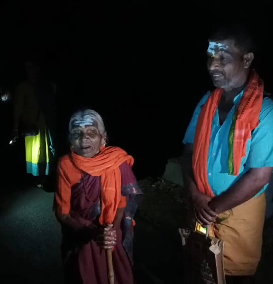 ಪಾದಯಾತ್ರೆ ತೆರಳಿದ ಪಾರ್ವತಮ್ಮ