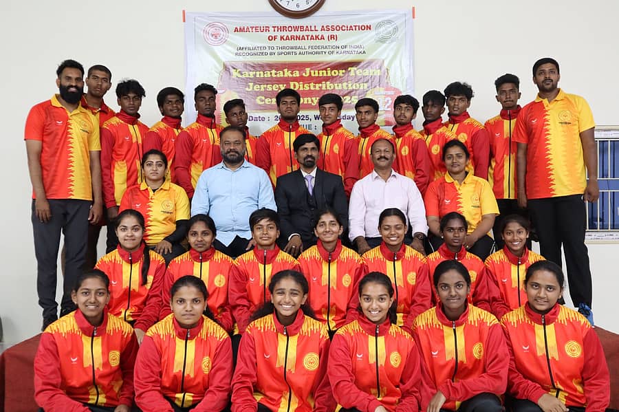 ಪುದುಚೇರಿಯಲ್ಲಿ ನಡೆಯಲಿರುವ 32ನೇ ಜೂನಿಯರ್ ರಾಷ್ಟ್ರೀಯ ಥ್ರೋಬಾಲ್‌ ಚಾಂಪಿಯನ್‌ಷಿಪ್‌ನಲ್ಲಿ ಭಾಗವಹಿಸಲಿರುವ ಕರ್ನಾಟಕದ ಬಾಲಕರ ಮತ್ತು ಬಾಲಕಿಯರ ತಂಡ