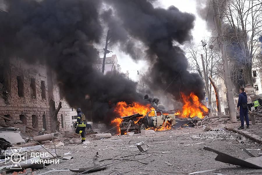 <div class="paragraphs"><p>ಉಕ್ರೇನ್‌&nbsp; ಮೇಲೆ ರಷ್ಯಾದಿಂದ ಭಾರಿ ದಾಳಿ</p></div>