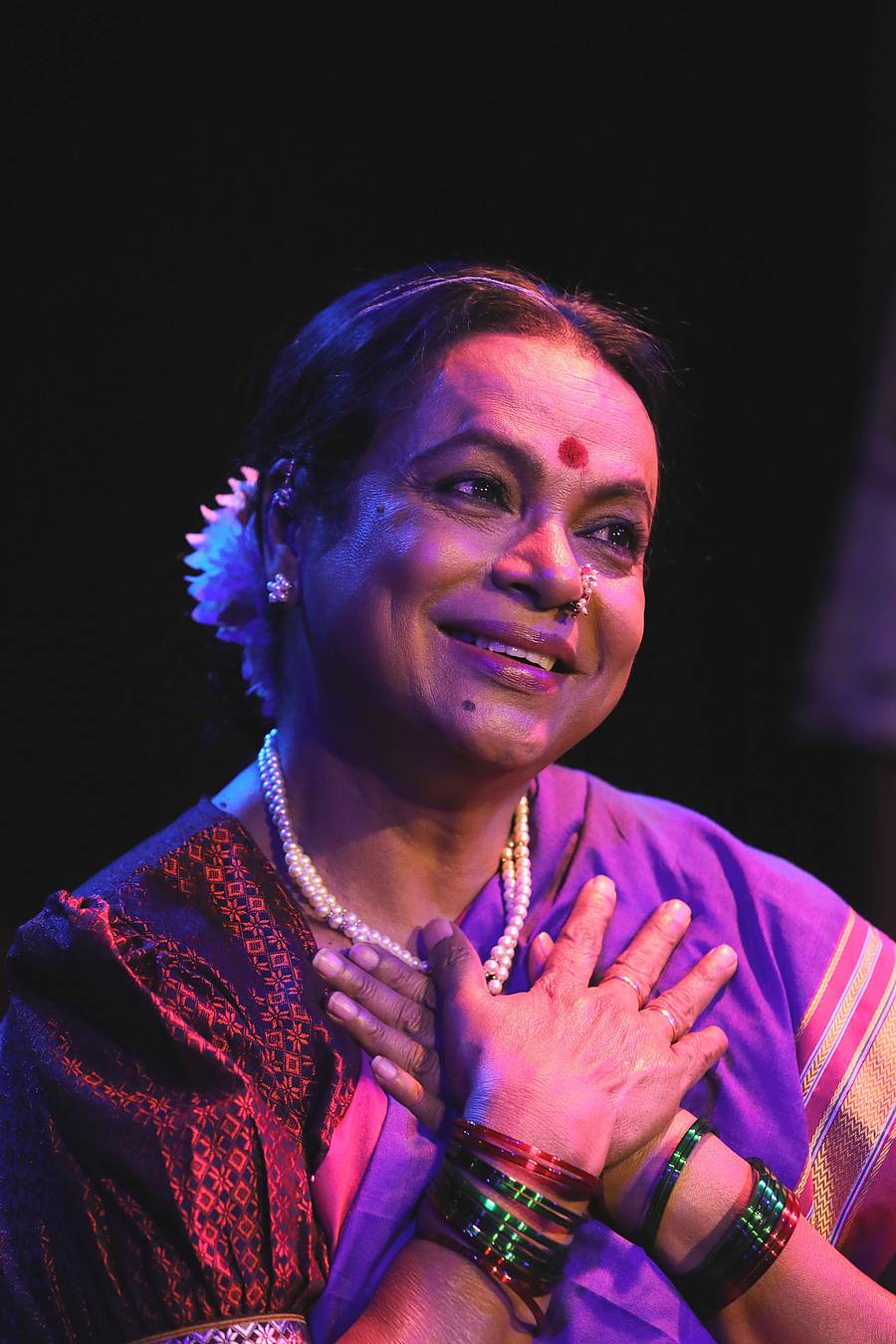 ಕಲಾವಿದೆ ಉಮಾಶ್ರೀ ಅಭಿನಯದ ‘ಶರ್ಮಿಷ್ಠೆ’ ನಾಟಕ ದೃಶ್ಯ