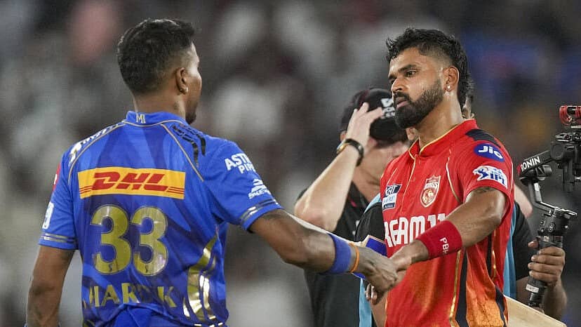 <div class="paragraphs"><p>ಮುಂಬೈ ಇಂಡಿಯನ್ಸ್ ನಾಯಕ ಹಾರ್ದಿಕ್ ಪಾಂಡ್ಯ ಹಾಗೂ ಪಂಜಾಬ್ ಕಿಂಗ್ಸ್ ನಾಯಕ ಶ್ರೇಯಸ್ ಅಯ್ಯರ್</p></div>