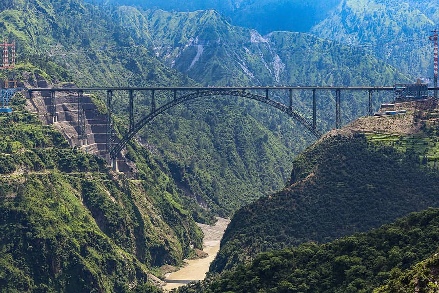 ಚೆನಾಬ್ ರೈಲ್ವೆ ಸೇತುವೆ –ಪಿಟಿಐ ಚಿತ್ರ