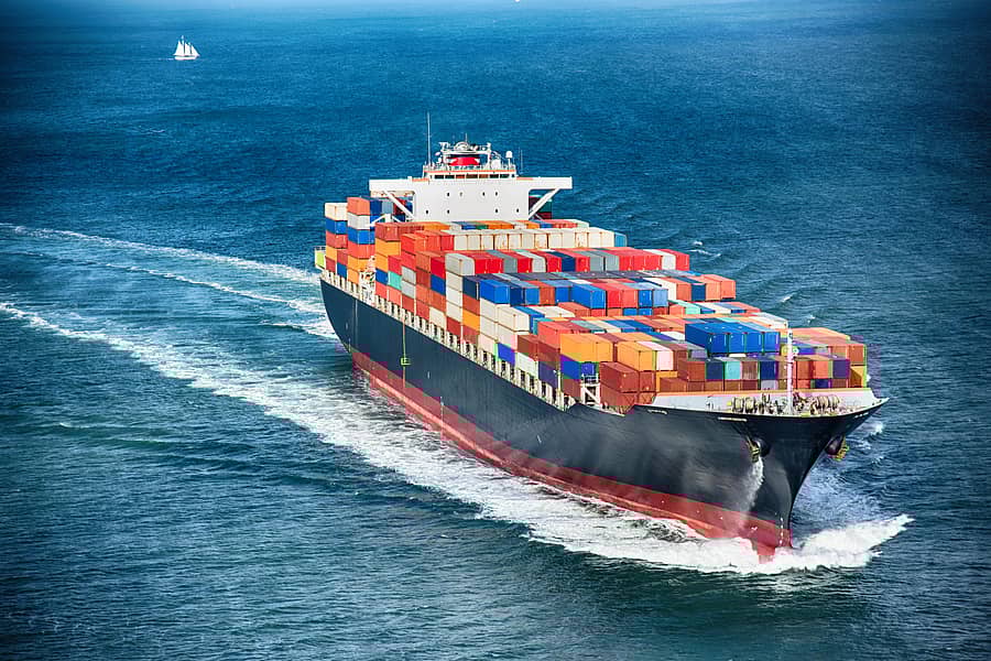 A large cargo container ship out to sea.
Generic Cargo Container Ship at Sea