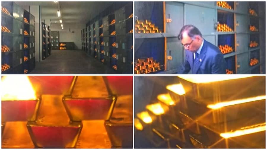 <div class="paragraphs"><p>ಇದೇ ಮೊದಲ ಬಾರಿಗೆ RBI ಬಳಿ ಇರುವ ಮೀಸಲು ಚಿನ್ನದ ಗಟ್ಟಿಗಳು ಸಾರ್ವಜನಿಕ ವೀಕ್ಷಣೆಗೆ</p></div>