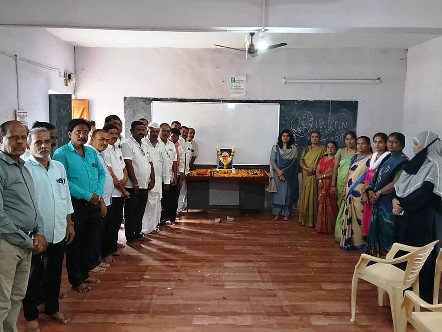 ತಾಳಿಕೋಟೆ ತಾಲ್ಲೂಕು ಆಡಳಿತದ ವತಿಯಿಂದ ತಹಶೀಲ್ದಾರ್‌ ಕಾರ್ಯಾಲಯದ ಸಭಾಂಗಣದಲ್ಲಿ ಬುಧವಾರ ವಚನ ಪಿತಾಮಹ ಫ.ಗು.ಹಳಕಟ್ಟಿ ಅವರ ಜನ್ಮ ದಿನಾಚರಣೆ ಹಾಗೂ ವಚನ ಸಾಹಿತ್ಯ ಸಂರಕ್ಷಣಾ ದಿನದ ಕಾರ್ಯಕ್ರಮ ನಡೆಯಿತು
