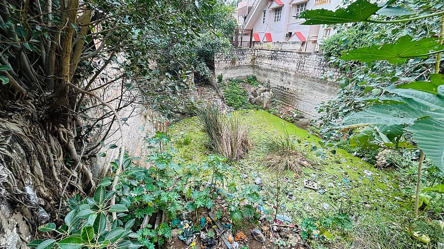 ಚಿತ್ರದುರ್ಗದ ಮುನ್ಸಿಪಲ್‌ ಕಾಲೊನಿಯ ಗಣಪತಿ ದೇವಸ್ಥಾನದ ಹೊಂಡದ ದುಃಸ್ಥಿತಿ
ಪ್ರಜಾವಾಣಿ ಚಿತ್ರ: ವಿ.ಚಂದ್ರಪ್ಪ