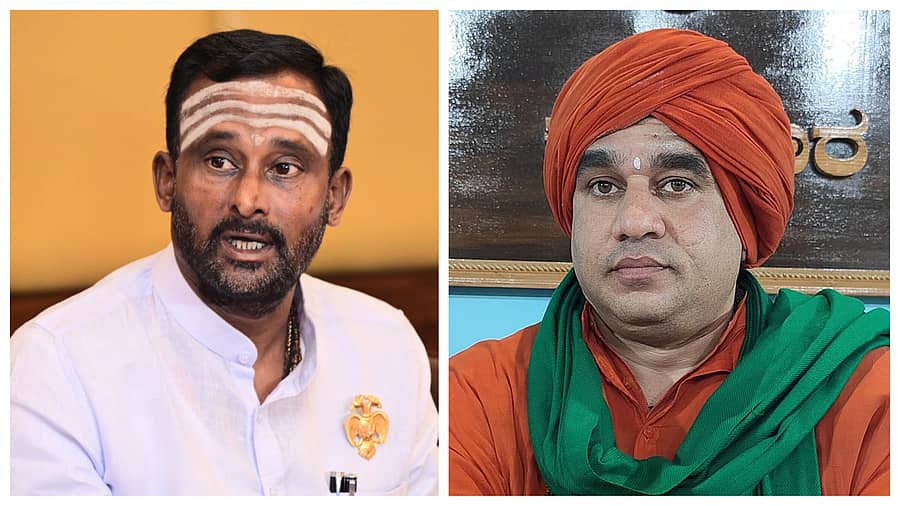 <div class="paragraphs"><p>ವಿಜಯಾನಂದ ಕಾಶಪ್ಪನವರ, ಬಸವಜಯ ಮೃತ್ಯುಂಜಯ ಸ್ವಾಮೀಜಿ</p></div>