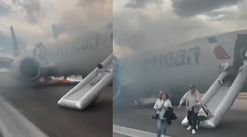 <div class="paragraphs"><p>ಅಮೆರಿಕನ್ ಏರ್‌ಲೈನ್ಸ್ ವಿಮಾನದಲ್ಲಿ ಬೆಂಕಿ ಕಾಣಿಸಿಕೊಂಡಿರುವ ದೃಶ್ಯ</p></div>