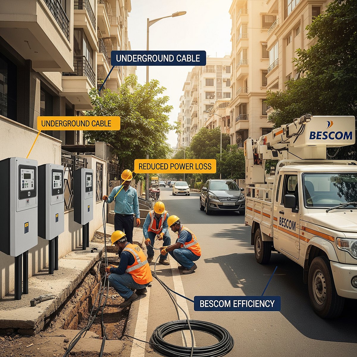 BESCOM Underground Cables: ಭೂಗತ ಕೇಬಲ್‌ ಅಳವಡಿಕೆಯಿಂದ ವಿದ್ಯುತ್ ನಷ್ಟ ಶೇಕಡ ...