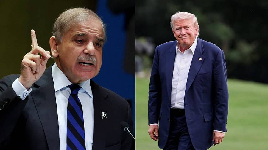 <div class="paragraphs"><p>ಪಾಕಿಸ್ತಾನ ಪ್ರಧಾನಿ ಶೆಹಬಾಜ್ ಷರೀಫ್, ಅಮೆರಿಕ ಅಧ್ಯಕ್ಷ ಡೊನಾಲ್ಡ್ ಟ್ರಂಪ್</p></div>
