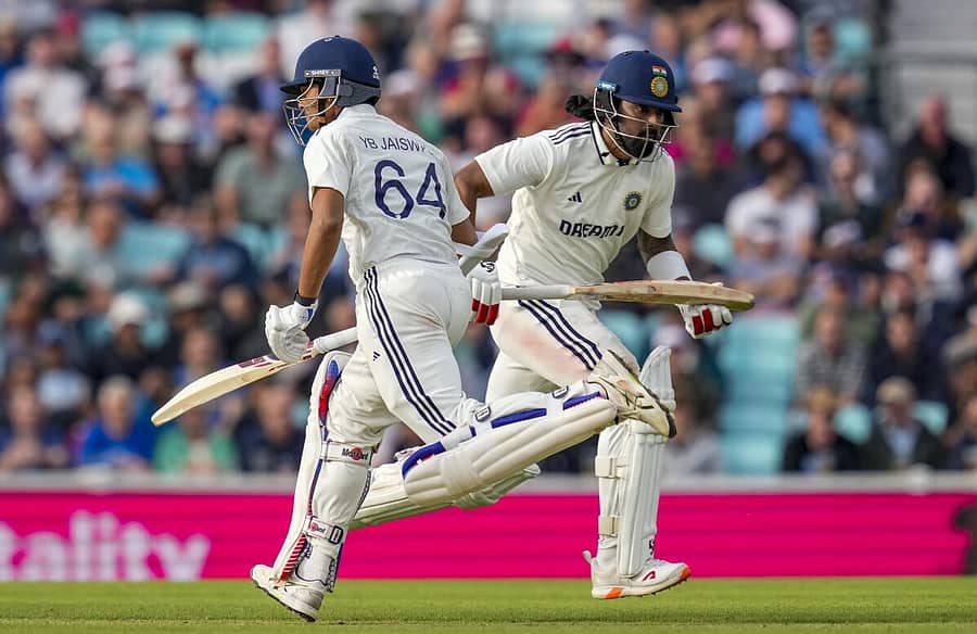 <div class="paragraphs"><p>ಬ್ಯಾಟಿಂಗ್‌ ವೇಳೆ ಯಶಸ್ವಿ ಜೈಸ್ವಾಲ್‌ ಹಾಗೂ ಕೆ.ಎಲ್‌.ರಾಹುಲ್‌</p></div>