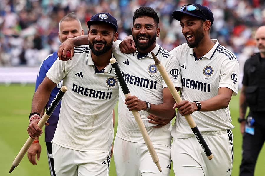 ಭಾರತದ ಆಕಾಶ್‌ ದೀಪ್, ಮೊಹಮ್ಮದ್ ಸಿರಾಜ್ ಮತ್ತು ಪ್ರಸಿದ್ಧಕೃಷ್ಣ  