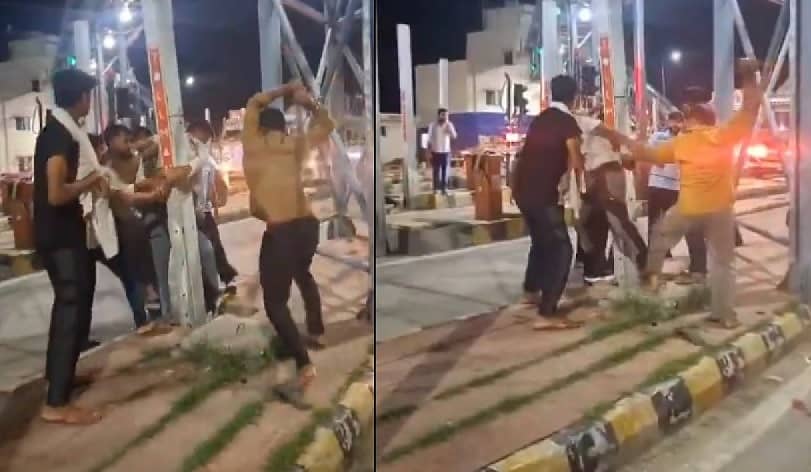 <div class="paragraphs"><p>ಯೋಧನ ಮೇಲೆ ಹಲ್ಲೆ ನಡೆಸುತ್ತಿರುವ ದೃಶ್ಯ</p></div>