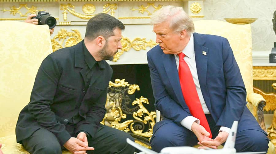 ಝೆಲೆನ್ಸ್ಕಿ ಹಾಗೂ ಟ್ರಂಪ್ ಮಾತುಕತೆ ನಡೆಸಿದರು –ಎಎಫ್ಪಿ ಚಿತ್ರ