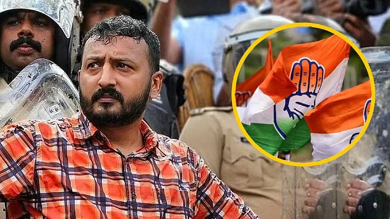 <div class="paragraphs"><p>ರಾಹುಲ್‌ ಮಮ್‌ಕೂತಥಿಲ್‌ ಹಾಗೂ ಕಾಂಗ್ರೆಸ್ ಬಾವುಟ</p></div>