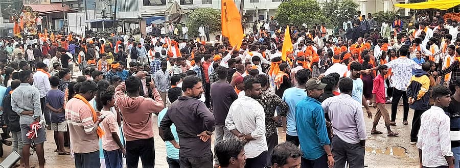 ತರೀಕೆರೆಯಲ್ಲಿ ಹಿಂದೂ ಮಹಾಗಣಪತಿ ವಿಸರ್ಜನಾ ಕಾರ್ಯಕ್ರಮ ಮತ್ತು ಶೋಭಾಯಾತ್ರೆ ನಡೆಯಿತು