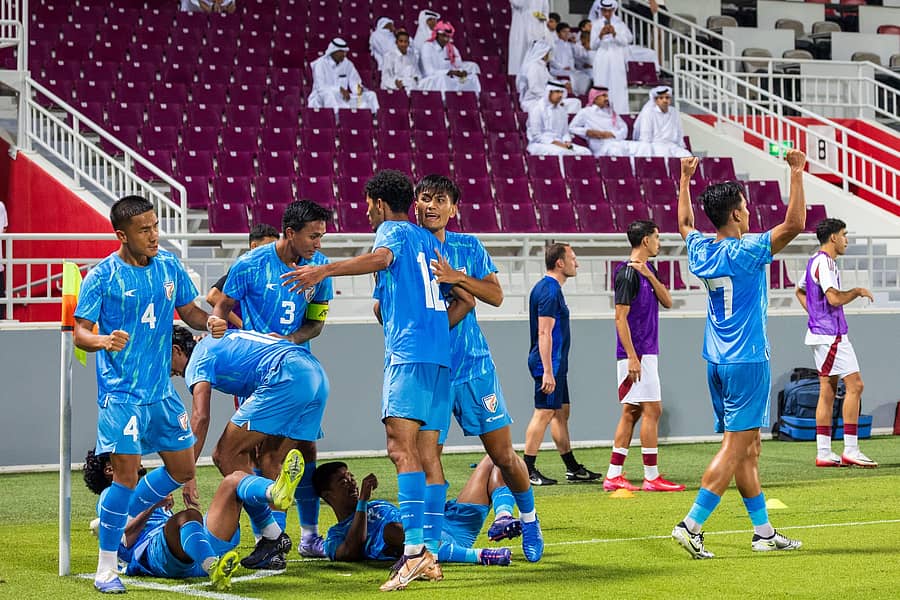 <div class="paragraphs"><p>ಭಾರತ ಫುಟ್ಬಾಲ್ ತಂಡದ ಆಟಗಾರರು</p></div>