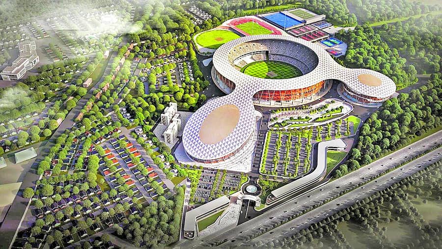 <div class="paragraphs"><p>ಉದ್ದೇಶಿತ ಅಂತರರಾಷ್ಟ್ರೀಯ ಕ್ರೀಡಾಂಗಣದ ನೀಲನಕ್ಷೆ</p></div>