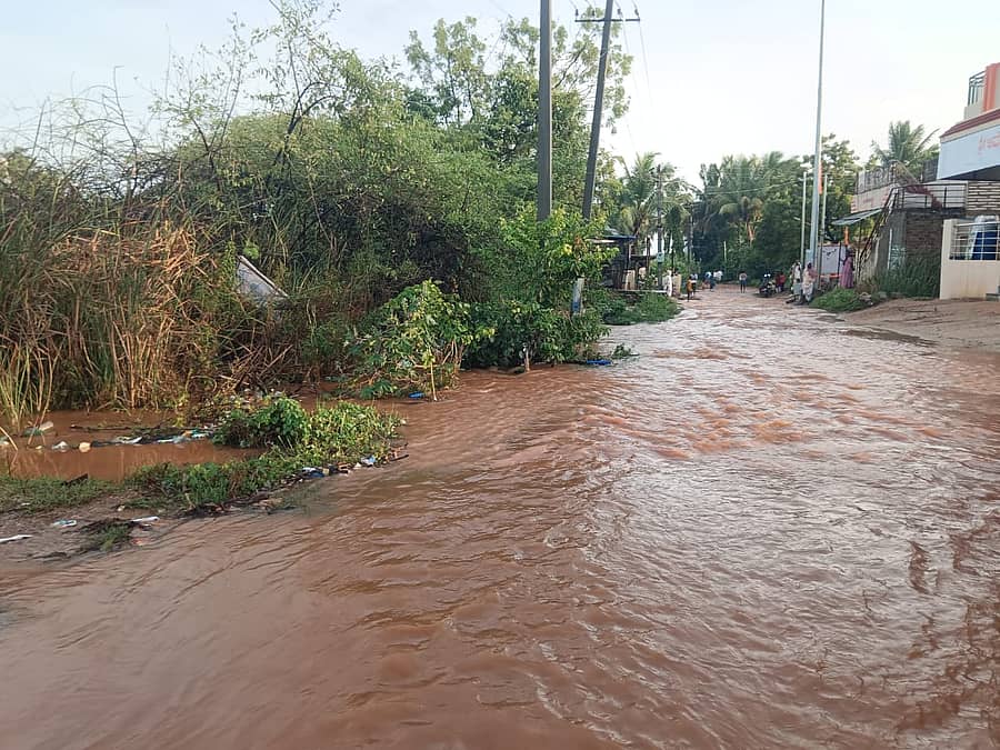 <div class="paragraphs"><p>ಲಿಂಗಸುಗೂರು ತಾಲ್ಲೂಕಿನ ನೀರಲಕೇರಾ ಗ್ರಾಮದಲ್ಲಿ  ಭಾರಿ ಮಳೆಯಿಂದಾಗಿ ಗ್ರಾಮದ 1 ನೇ ವಾರ್ಡಿನ ಮನೆಗಳಿಗೆ ನೀರು ನುಗ್ಗಿ ನಿವಾಸಿಗಳು&nbsp;ಪರದಾಡಿದರು.</p><p></p></div>