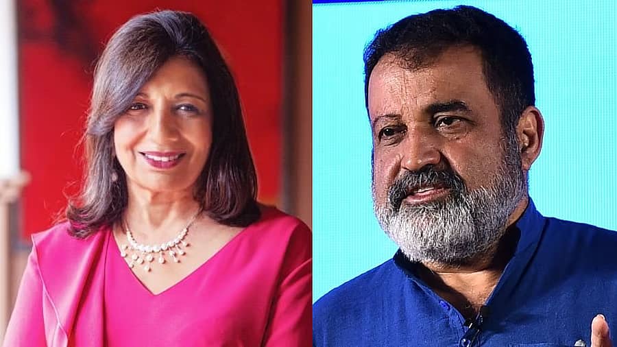 <div class="paragraphs"><p>ಕಿರಣ್ ಮಜುಂದಾರ್ ಷಾ ಹಾಗೂ&nbsp;ಮೋಹನ ದಾಸ್ ಪೈ</p></div>