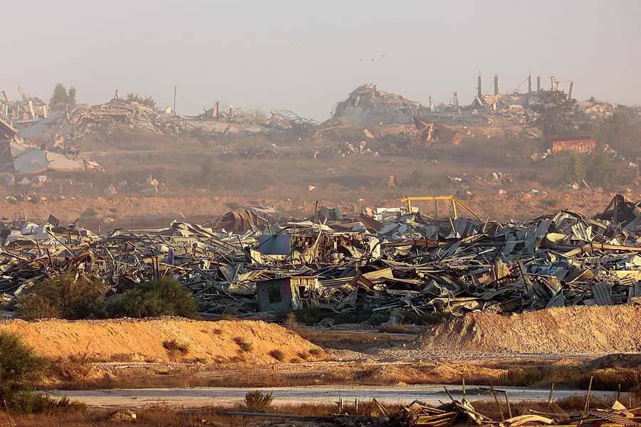 <div class="paragraphs"><p>ಇಸ್ರೇಲ್ ಕಡೆಯ ಗಡಿಯಿಂದ ಸೆರೆಹಿಡಿದ ಗಾಜಾಪಟ್ಟಿಯಲ್ಲಿನ ಸ್ಥಿತಿ</p></div>