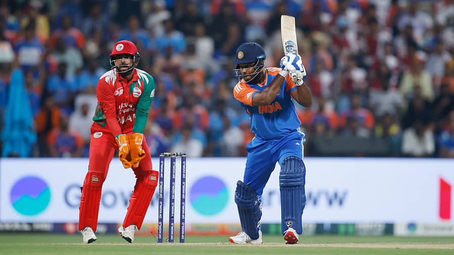 <div class="paragraphs"><p>ಅರ್ಧಶತಕ ಗಳಿಸಿದ ಸಂಜು ಸ್ಯಾಮ್ಸನ್‌ ಬ್ಯಾಟಿಂಗ್ ವೈಖರಿ</p></div>