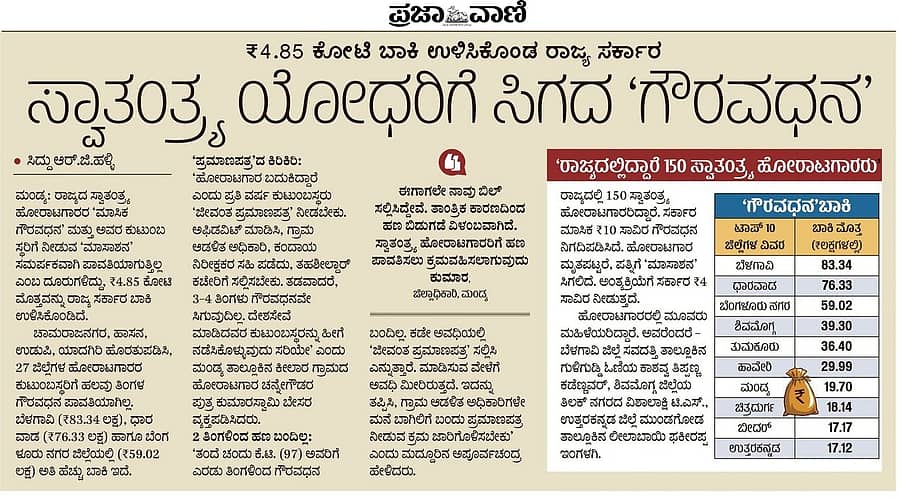 <div class="paragraphs"><p>’ಪ್ರಜಾವಾಣಿ’ಯಲ್ಲಿ ಪ್ರಕಟವಾಗಿದ್ದ ವಿಶೇಷ ವರದಿ</p></div>