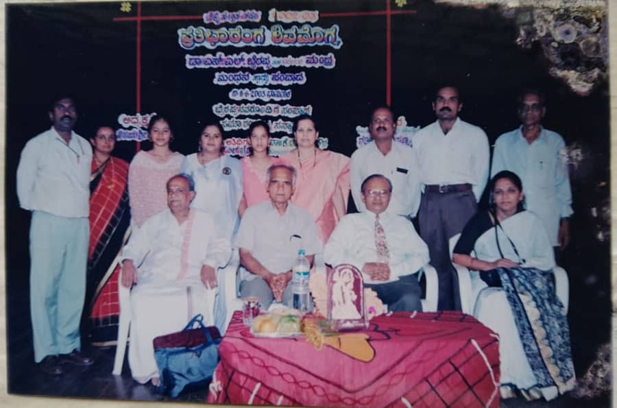 ಶಿವಮೊಗ್ಗದಲ್ಲಿ 2003ರಲ್ಲಿ ಪ್ರತಿಭಾರಂಗ ಆಯೋಜಿಸಿದ್ದ ಕಾರ್ಯಕ್ರಮದಲ್ಲಿ ಪಾಲ್ಗೊಂಡಿದ್ದ ಎಸ್.ಎಲ್.ಭೈರಪ್ಪ