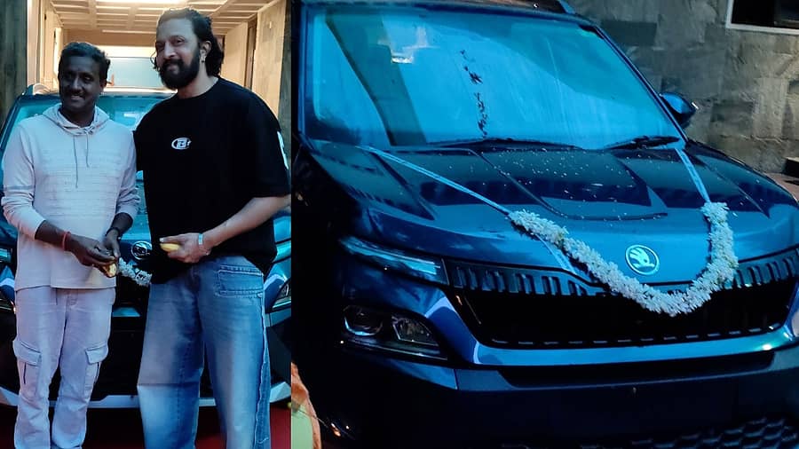 <div class="paragraphs"><p>ನಿರ್ದೇಶಕ ವಿಜಯ್ ಕಾರ್ತಿಕೇಯ ಜೊತೆಗೆ ನಟ&nbsp;ಸುದೀಪ್</p></div>