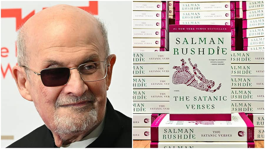 <div class="paragraphs"><p>ಸಲ್ಮಾನ್ ರಶ್ದಿ ಮತ್ತು ‘ದಿ ಸಟಾನಿಕ್ ವರ್ಸಸ್‌’ ಕೃತಿ</p></div>