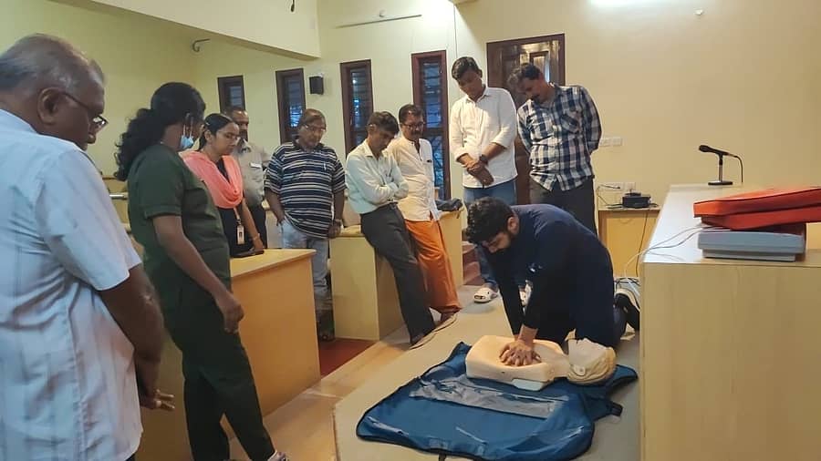 ಪತ್ರಕರ್ತರಿಗೆ ಸಿಪಿಆರ್ ತರಬೇತಿ ನೀಡಲಾಯಿತು