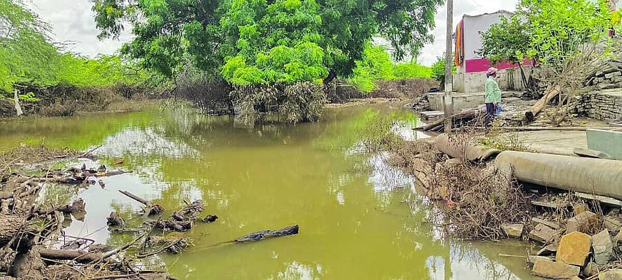 <div class="paragraphs"><p>ಜೇವರ್ಗಿ ತಾಲ್ಲೂಕಿನ ರದ್ದೇವಾಡಗಿ ಗ್ರಾಮದ ಹತ್ತಾರು ಮನೆಗಳು ಇನ್ನೂ ಜಲಾವೃತಗೊಂಡಿವೆ</p></div>