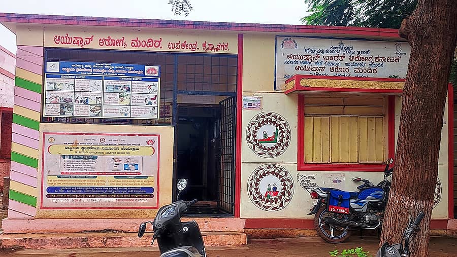 ಸಂಡೂರು ತಾಲ್ಲೂಕಿನ ಕೃಷ್ಣಾನಗರ ಗ್ರಾಮದಲ್ಲಿನ ಆಯುಷ್ಮಾನ್ ಆರೋಗ್ಯ ಮತ್ತು ಕ್ಷೇಮ ಮಂದಿರ