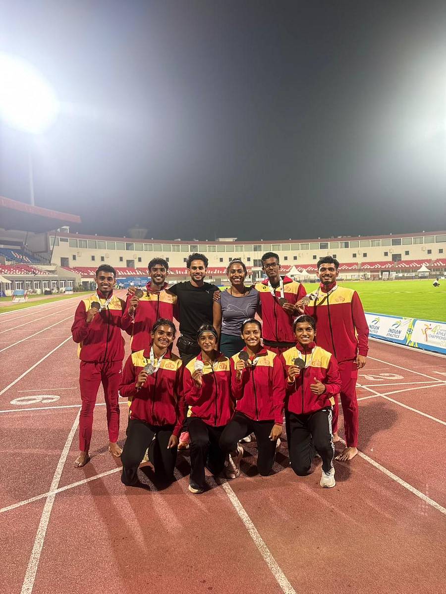 20 ವರ್ಷದೊಳಗಿನವರ ಪುರುಷರ 4x100 ರಿಲೇ ಸ್ಪರ್ಧೆಯಲ್ಲಿ ಚಿನ್ನ ಗೆದ್ದ ಕರ್ನಾಟಕ ತಂಡ