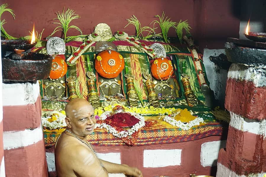 ಹಾಸನಾಂಬ ದೇವಿಗೆ ಭಾನುವಾರ ಮಾಡಿದ್ದ ಅಲಂಕಾರ.